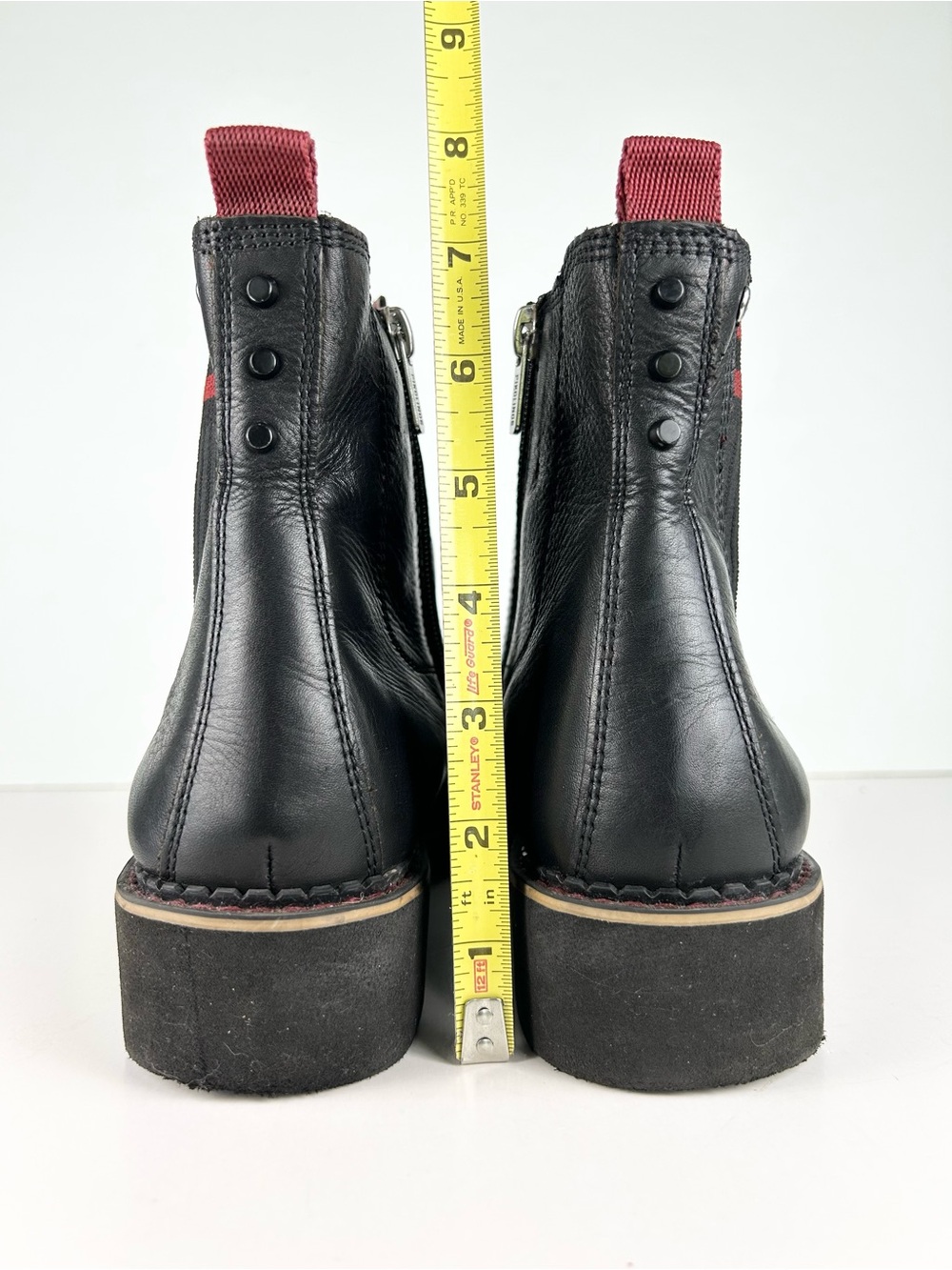 Pikolinos Vicar Chelsea Black Leather Side Zip Studded Ankle Boots EU 39 - Picture 4 of 15